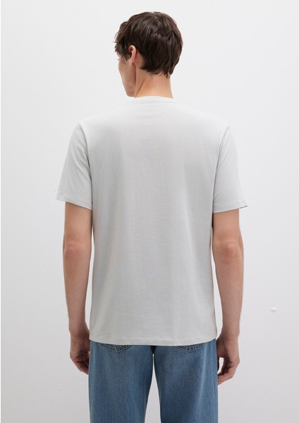 Mavi Logo Baskılı Gri Tişört 0611714-70074