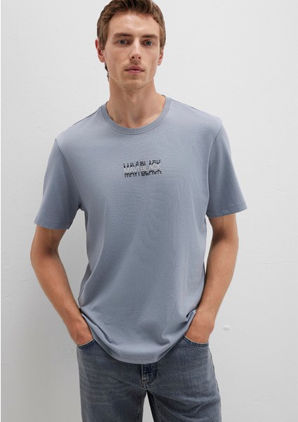Mavi Black Baskılı Mavi Tişört 0612867-86584