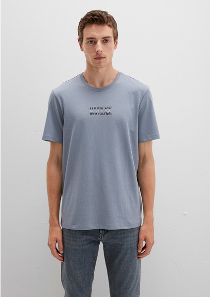 Mavi Black Baskılı Mavi Tişört 0612867-86584