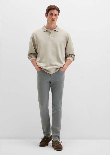 Marcus Gölge Gri Comfort Gabardin Pantolon 0035180922