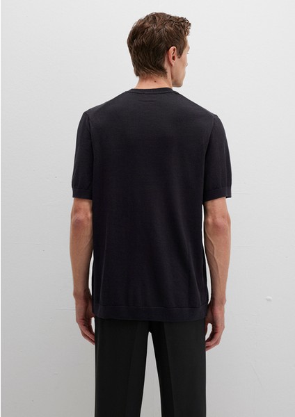 Kısa Kollu Siyah Triko Tişört 0710312-900