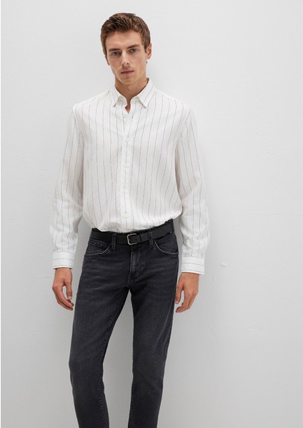 Çizgili Beyaz Gömlek 0211665-90898