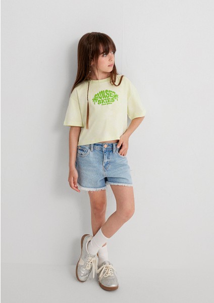 Baskılı Batik Yeşil Tişört 7610324-90385