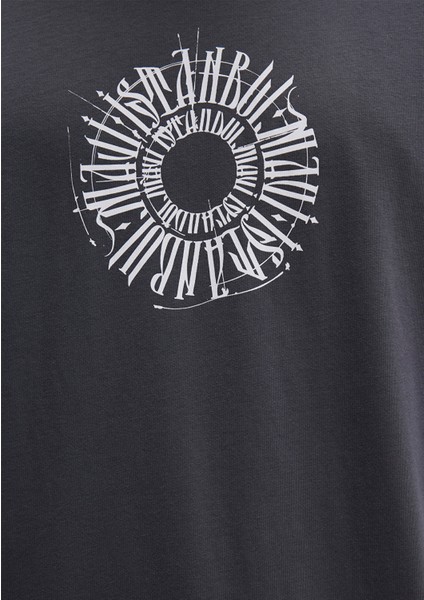 Sırt Baskılı İstanbul Tişört 0612449-80106