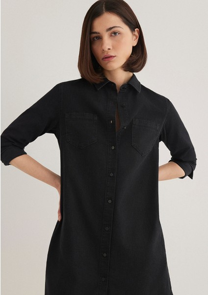 Liz Casual Antrasit Jean Elbise 130656-34926