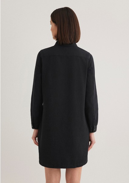 Liz Casual Antrasit Jean Elbise 130656-34926