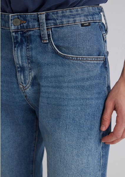 Brian 90LAR Indigo Mavisi Jean Şort 0418487835