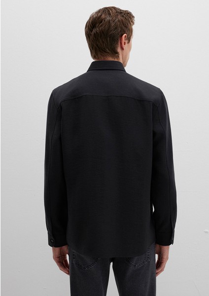 Siyah Tencel Tm Liyosel Gömlek 0211659-900