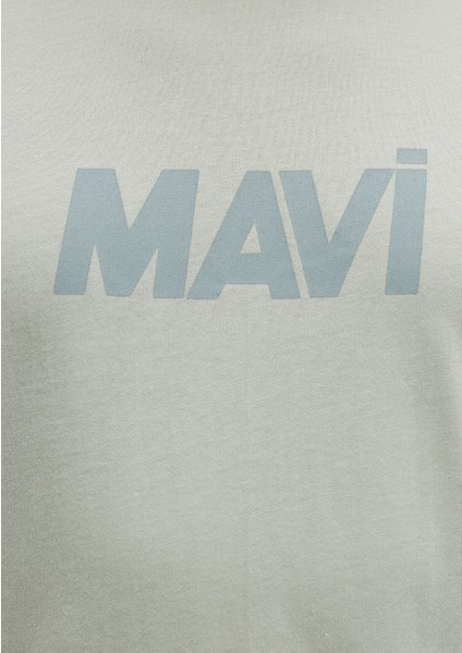 Mavi Logo Baskılı Yeşil Tişört 0612896-83995