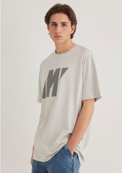 Mavi Pro Logo Gri Tişört 0612751-70080