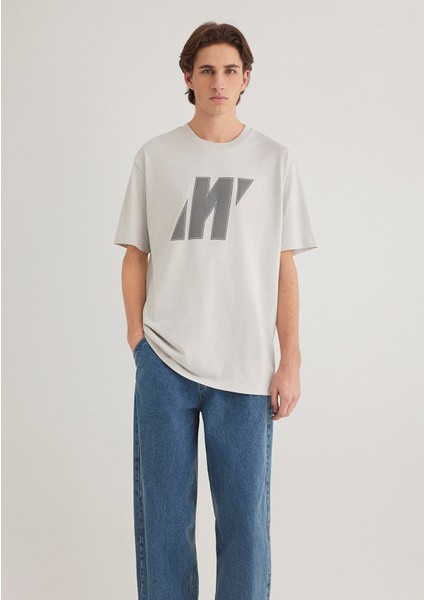 Mavi Pro Logo Gri Tişört 0612751-70080