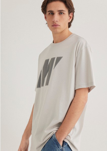 Mavi Pro Logo Gri Tişört 0612751-70080