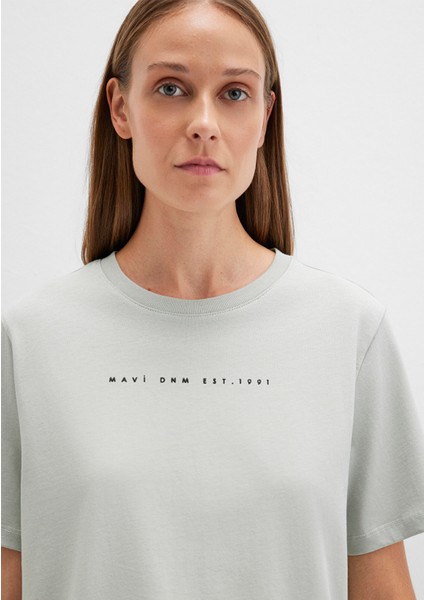 Mavi Baskılı Yeşil Tişört 1613147-70148