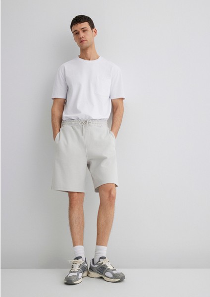 Açık Gri Şort 0410254-80192