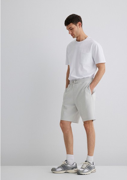 Açık Gri Şort 0410254-80192