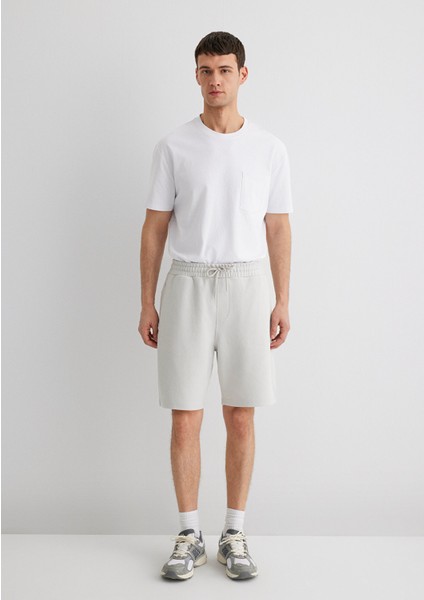Açık Gri Şort 0410254-80192