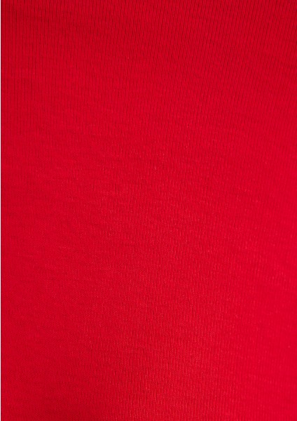 Kırmızı Basic Crop Tişört 1600814-70467