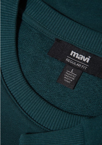 Bisiklet Yaka Yeşil Sweatshirt 0S10421-71929