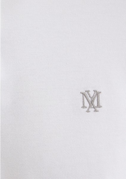 Yaka Detaylı Beyaz Polo Tişört 062373-27879