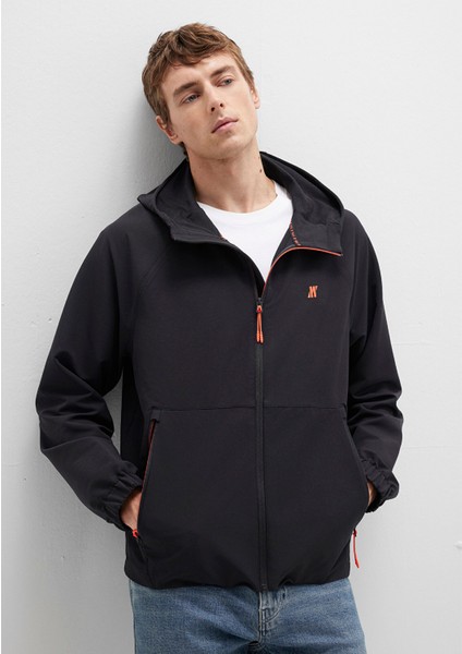 Su İtici Kapüşonlu Siyah Ceket 0110610-71379