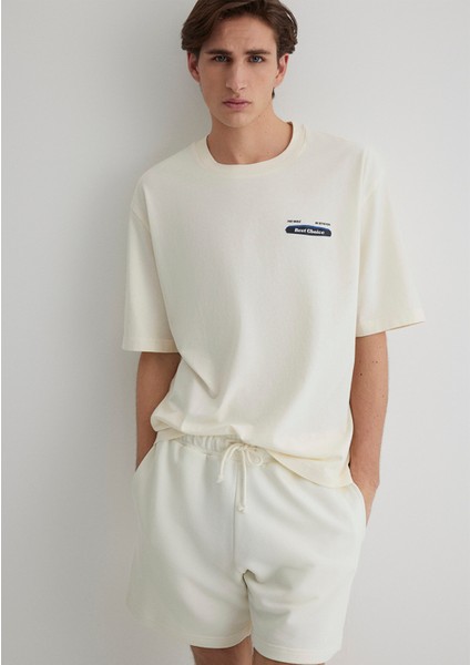 Best Choice Baskılı Ekru Tişört 0612606-86420