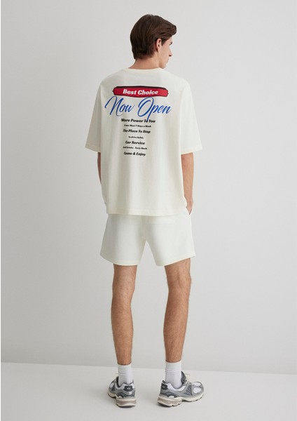 Best Choice Baskılı Ekru Tişört 0612606-86420