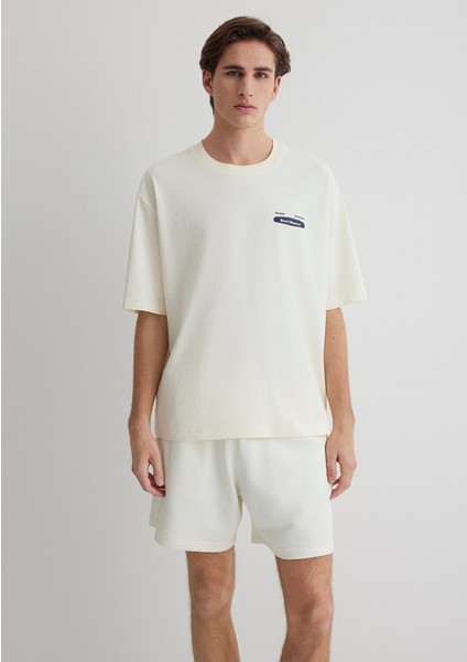 Best Choice Baskılı Ekru Tişört 0612606-86420