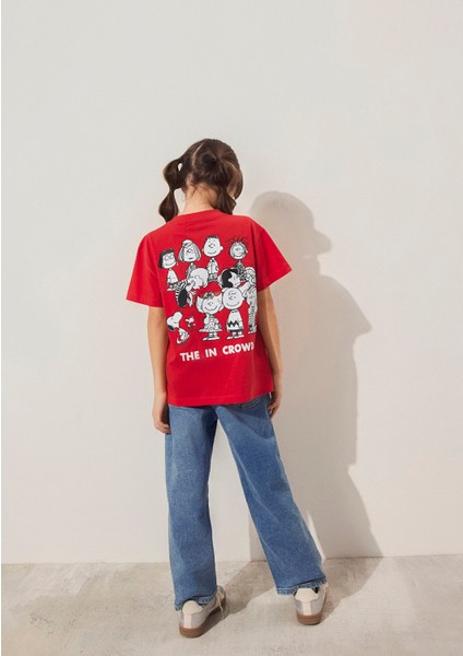 Peanuts Baskılı Kırmızı Tişört 7610320-70471