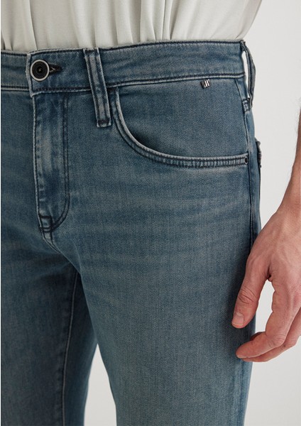 Marcus Pro Sport Puslu Indigo Mavi Jean Pantolon 0035187919