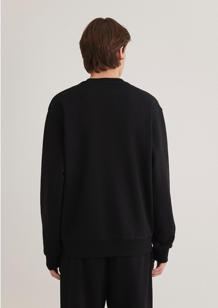 Mavi Pro Baskılı Siyah Sweatshirt 0S10355-71379