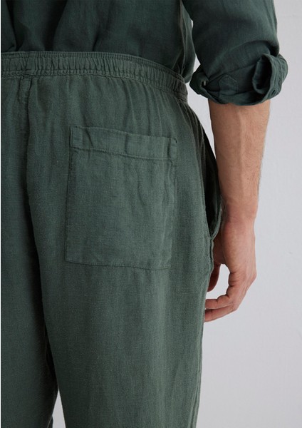 Yeşil Keten Pantolon 0010358-71598