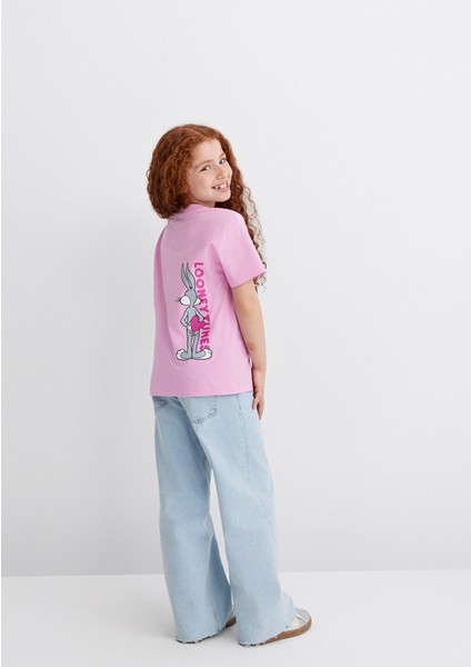 Bugs Bunny Baskılı Pembe Tişört 7610303-71038