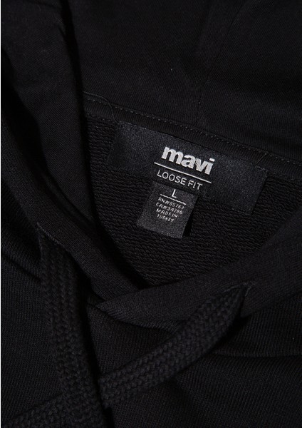 Kapüşonlu Siyah Sweatshirt 0S10417-900