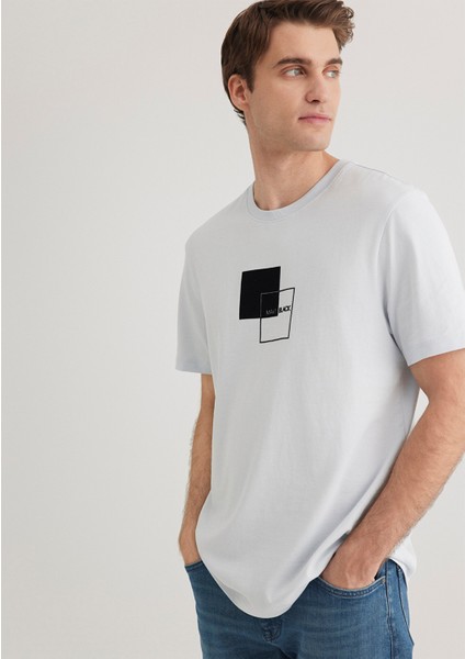 Mavi Black Baskılı Mavi Tişört 0612543-70793