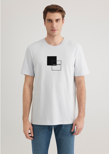 Mavi Black Baskılı Mavi Tişört 0612543-70793