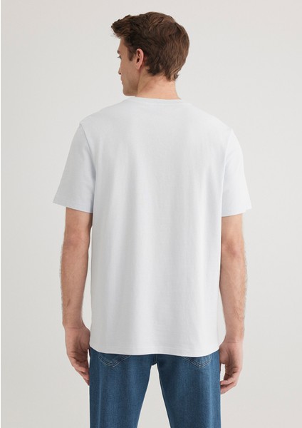 Mavi Black Baskılı Mavi Tişört 0612543-70793