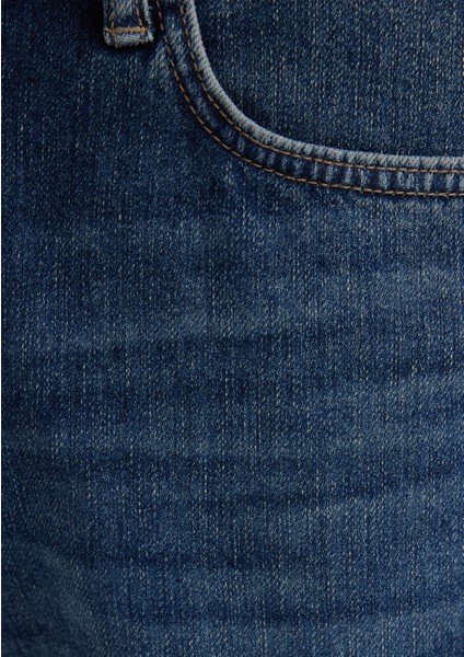 Lucas Street Gölgeli Koyu Mavi Jean Şort 0412607-89929