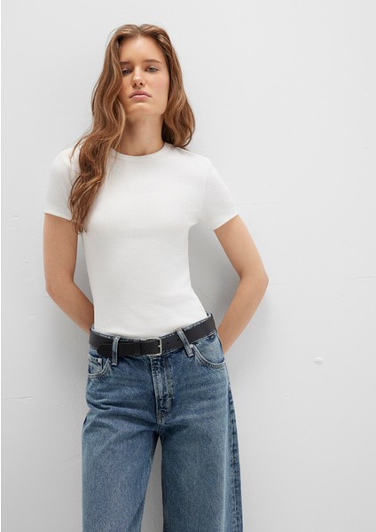 Beyaz Basic Tişört 1613081-70057