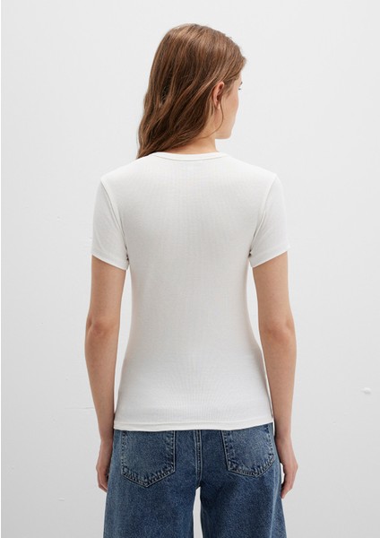 Beyaz Basic Tişört 1613081-70057