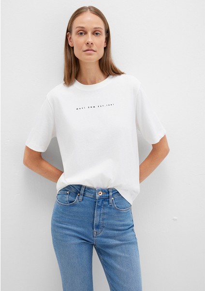 Mavi Baskılı Ekru Tişört 1613147-70057