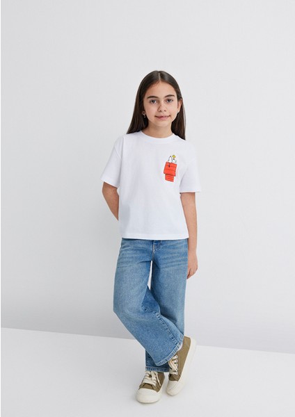 Peanuts Baskılı Beyaz Tişört 7610295-620