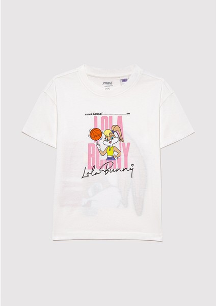 Lola Bunny Baskılı Ekru Tişört 7610289-70057