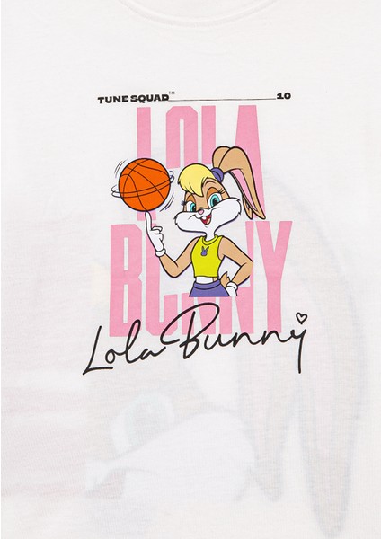 Lola Bunny Baskılı Ekru Tişört 7610289-70057