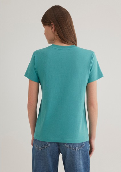 Kedi Baskılı Yeşil Tişört 1612233-71823