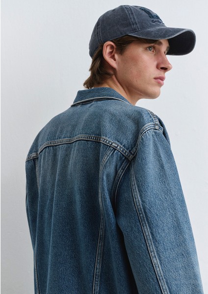Ray Classic Denim Vintage İndigo Mavisi Jean Ceket 0110273-89412