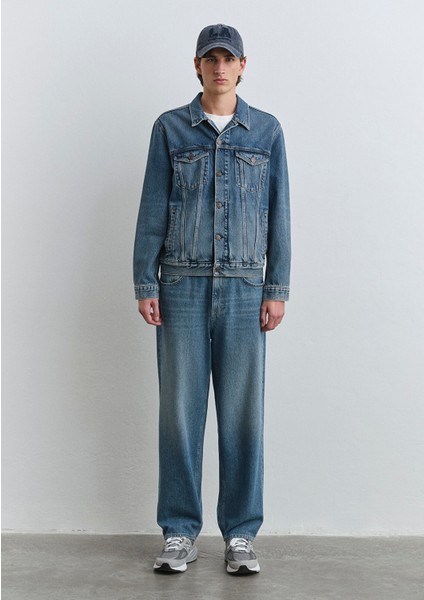 Ray Classic Denim Vintage İndigo Mavisi Jean Ceket 0110273-89412