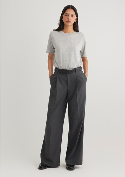 Çizgili Antrasit Pantolon 1010948-89329