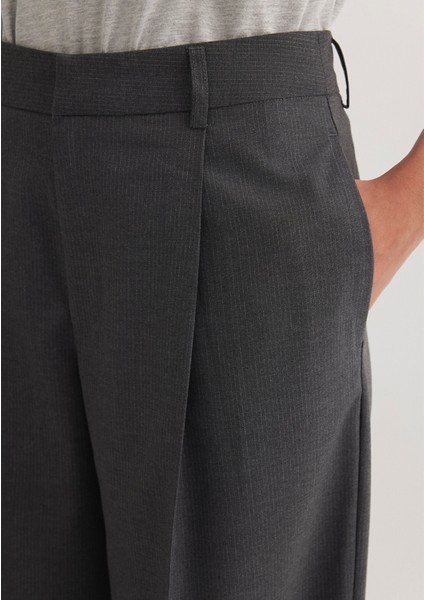 Çizgili Antrasit Pantolon 1010948-89329