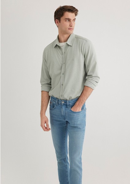Yeşil Örme Gömlek 0210294-71476