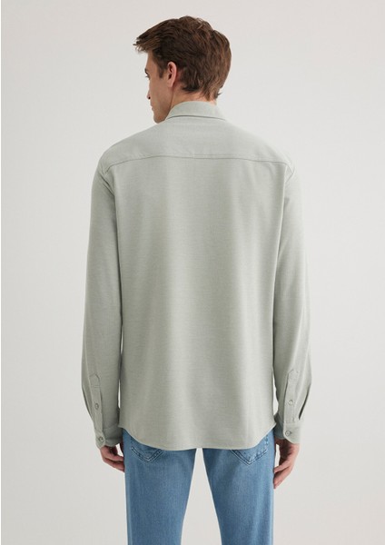 Yeşil Örme Gömlek 0210294-71476